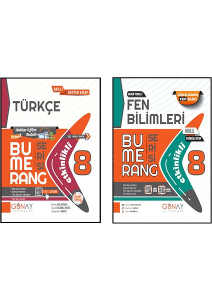8. Sınıf Bumerang Serisi Etkinlikli Türkçe Fen Bilimleri Seti 2026 Güncel Basım