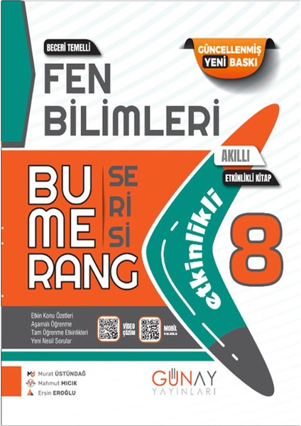 8. Sınıf Bumerang Serisi Etkinlikli Fen Bilimleri Inkılap Tarihi Seti 2026 Güncel Basım fiyatları