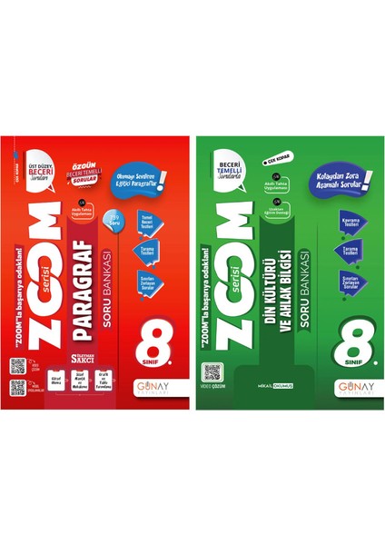 8. Sınıf Zoom Serisi Paragraf Din Kültürü ve Ahlak Bilgisi Soru Bankası Seti 2026 Güncel Basım