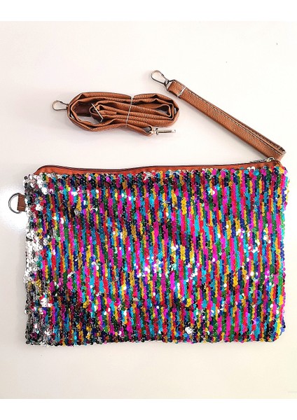 Renkli El Omuz Portföy Çantası