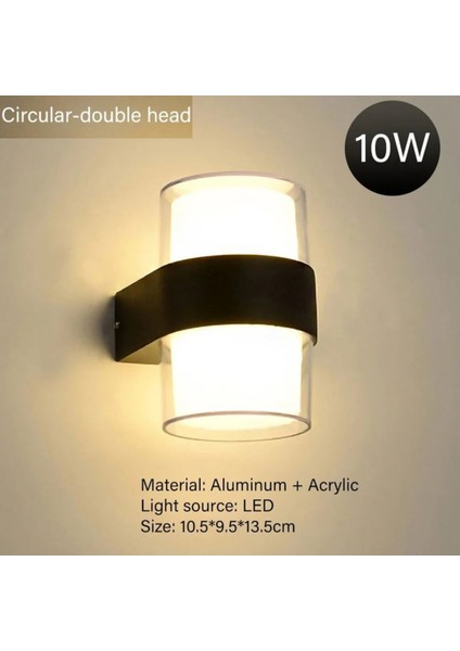 10W LED Günışığı Aplik, Alüminyum Kasa, Iç ve Dış Mekan, Modern Tasarım indirimleri