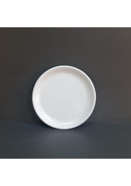 4 Adet Kırılmaz Melamin Düz Tatlı & Yemek Servis Tabağı 17 cm - Beyaz