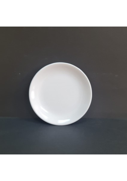 4 Adet Standart Düz Melamin Tatlı & Yemek Servis Tabağı 17 cm - Beyaz