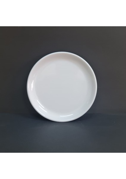 6 Adet Kırılmaz Melamin Düz Tatlı & Yemek Servis Tabağı 21 cm - Beyaz