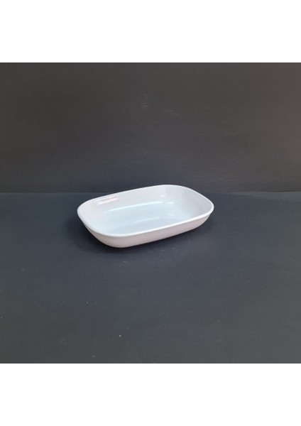 4 Adet Standart Melamin Kare Çerez & Meze Tabağı 16X11 cm - Derinlik 3 cm - Beyaz