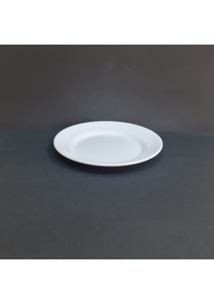 6 Adet Standart Çizgi Melamin Tatlı & Yemek Servis Tabağı 19 cm - Beyaz fiyatları