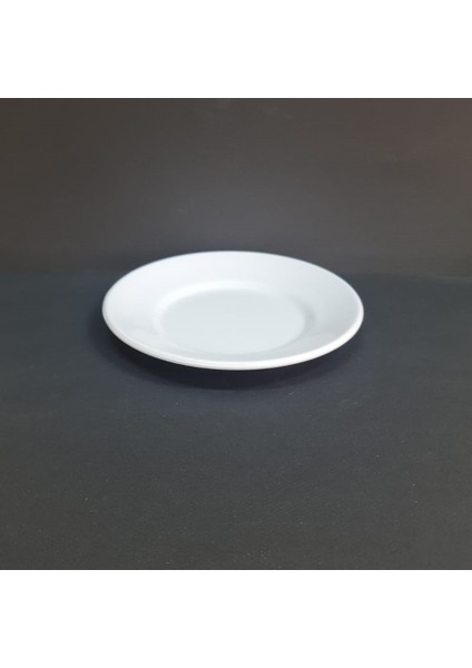 12 Adet Standart Çizgi Melamin Tatlı & Yemek Servis Tabağı 17 cm - Beyaz fiyatları