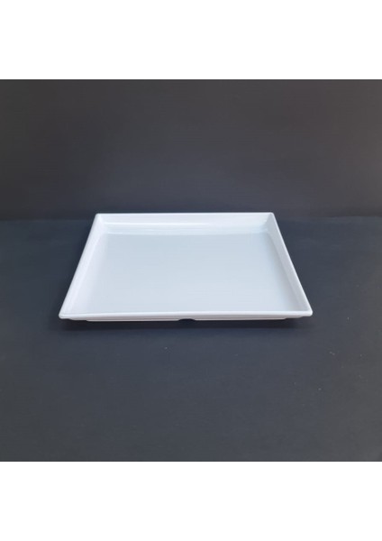 12 Adet Standart Kare Melamin Tatlı & Yemek Servis Tabağı 25 cm - Beyaz fiyatları