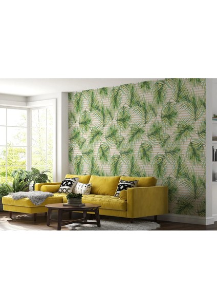 Tropikal Ağaç Yaprakları Duvar KAĞIDI-5565 fiyatları