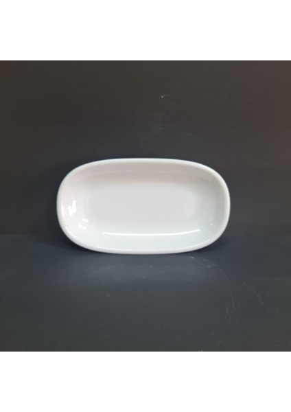 12 Adet Kırılmaz Melaminv Oval Kayık Tabak 19X10 cm - Beyaz fiyatları
