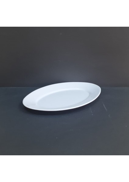 4 Adet Standart Melamin Oval Kayık Tabak Orta Salata Tabağı 30X19 cm - Beyaz fiyatları