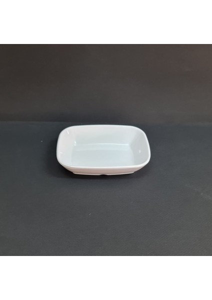 6 Adet Kırılmaz Melamin Kare Çerez & Meze Tabağı 12X8,5 cm - Derinlik 3 cm - Beyaz fiyatları