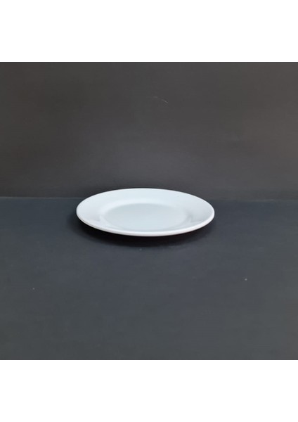 6 Adet Kırılmaz Melamin Çizgi Tatlı & Yemek Servis Tabağı 17 cm - Beyaz fiyatları