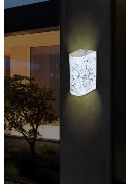 Mermer Desenli Gün Işığı Dekoratif Çift Yönlü Iç Dış Mekan Aplik