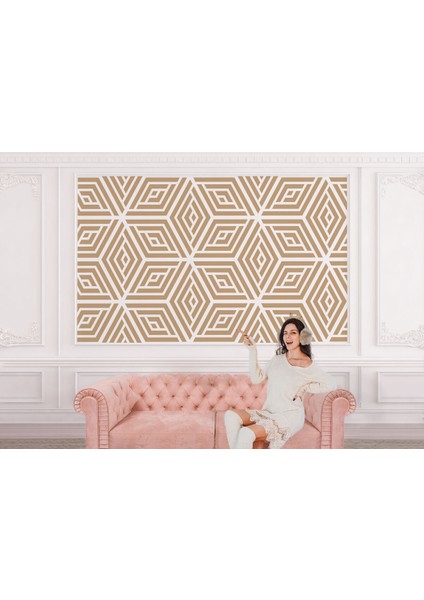 Pastel Renkli Geometrik Desenli 23 Nisan Duvar KAĞIDI-5784