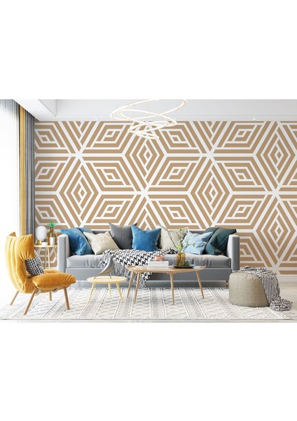 Pastel Renkli Geometrik Desenli 23 Nisan Duvar KAĞIDI-5784 fırsatları