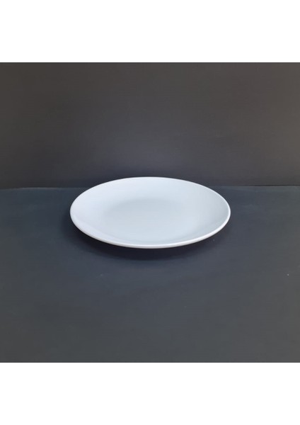 12 Adet Standart Düz Melamin Tatlı & Yemek Servis Tabağı 23 cm - Beyaz fiyatları