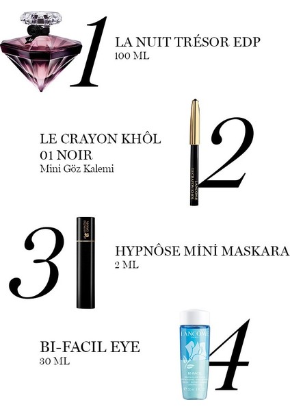 La Nuit Trésor 100ML Büyük Boy Parfüm & Göz Makyajı Favoriler Mega Set 7829999999202 fiyatları
