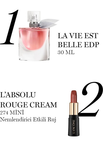 La Vie Est Belle 30 ML Parfüm & Mini Ruj Favoriler Seti 7829999999196 fiyatları