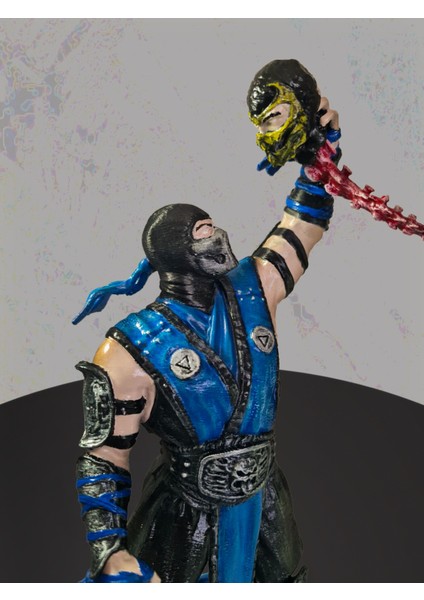 3D Mortal Kombat Subzero Fatalaty Figür-Unpainted Figure-Hediyelik HEYKEL-FANART-25CM fiyatları