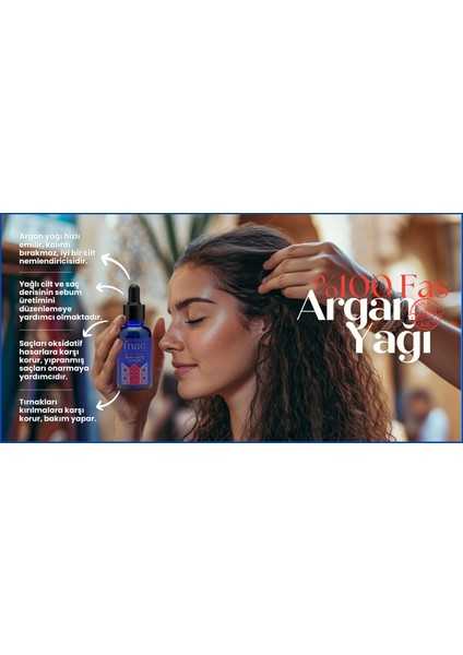 | %100 Saf Argan Yağı | Saç & Cilt & Tırnak Bakım Yağı | 30 ml Cam Damlalık + Sprey Başlık fırsatları