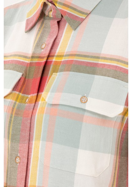 Kadın Kiremit Gömlek Desenli 50291093-VR031