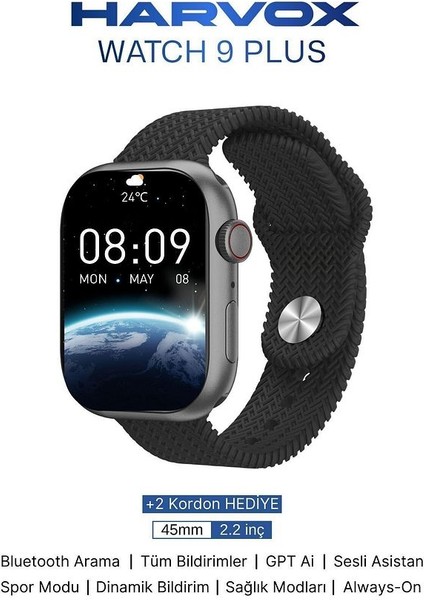 Watch 9 Plus Harvox Akıllı Saat Iphone ve Android Tüm Telefonlara Uyumlu