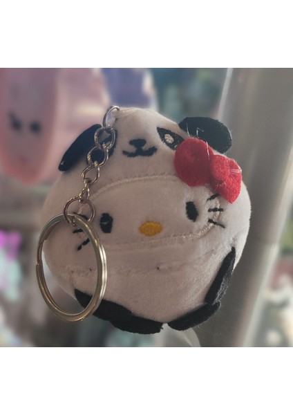 7 cm Yuvarlak Model Hello Kitty Pelüş Anahtarlık Aksesuar AD177162