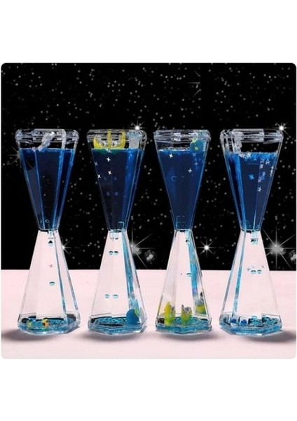 Uzay Temalı Dökülen Yağ Kum Saati Yeni Nesil Kum Saati ile Bilimkurguyla Yaşa modelleri