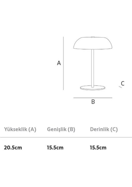 Dokunmatik LED Masa Lambası 3 Kademeli Şarjlı USB Abajur Modern Minimalist Tasarım Abajur modelleri