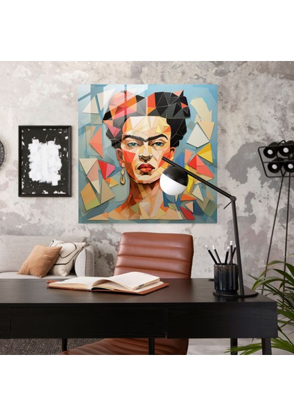 Frida Kahlo Cam Tablosu - Frida Kahlo Duvar Dekorasyonu Kübist Ilhamlı Sanat Eseri Açılar fiyatları