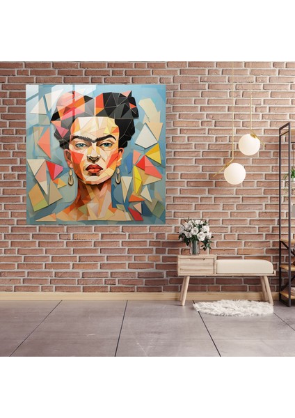 Frida Kahlo Cam Tablosu - Frida Kahlo Duvar Dekorasyonu Kübist Ilhamlı Sanat Eseri Açılar modelleri