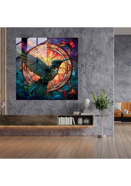 Kutsal Uçan Cam Tablo - Kuş Nergisi Modern Sanat Cam Duvar Sanatı Efsanevi modelleri