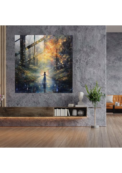 Büyülü Peri Cam Tablo - Parıltı Modern Sanat Cam Sanatı modelleri