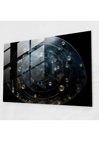 Göksel Burç Cam Duvar Sanatı - Burç Modern Sanat Severler Sürrealist Cam Sanat Ev Dekorasyonu