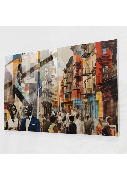 Harlem Cam Sanatı - Modern Kültürel Kolaj - Harlem Görsel Çeşitlilik Modern Kolaj