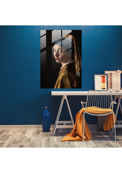 Johannes Vermeer Cam Tablo Modern Sanat - Duvar Dekorasyonu modelleri