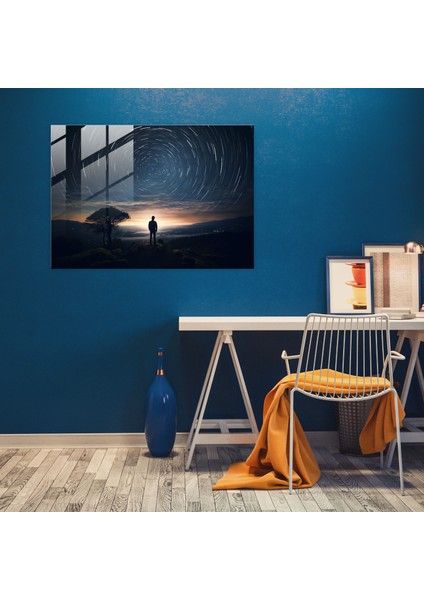 Yıldızlı Burçlar Cam Tablosu - Burçlar Gece Gökyüzü Cam Duvar Sanatı Ev Dekorasyonu modelleri