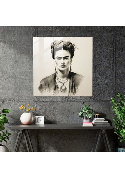 Frida Kahlo Cam Tablo - Ev Dekorasyonu El Çizimi fiyatları