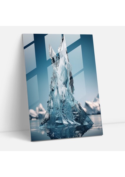 Buzdağı Cam Tablo - Şıklık ve Doğanın Ev Dekorasyonu