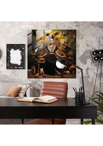 Dönüşüm Yolculuğu Cam Tablo - Frida Kahlo Etkisi - Frida Kahlo Sembolik Düşündürücü Yolculuk fiyatları