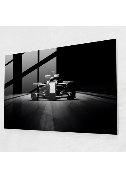 Formula 1 Cam Tablo Sanatı - Yarış Minimalist Tasarım