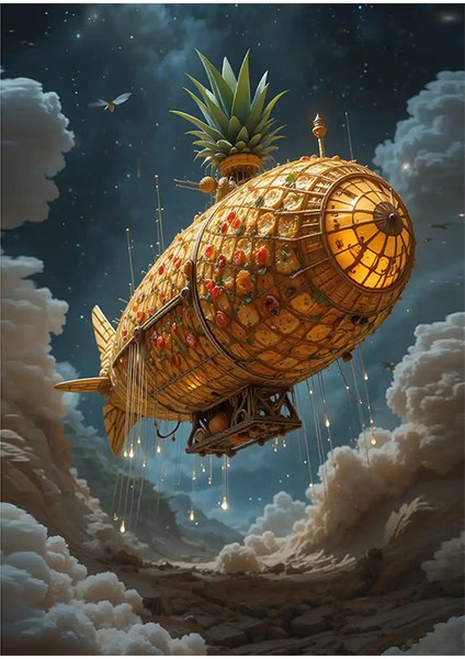 Ananas Zeplin Mdf Tablo