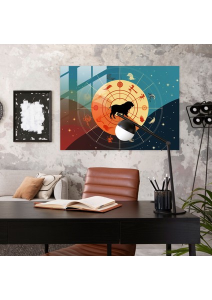 Zodyak Siluet Cam Tablo - Burçlar Modernlik Duvar Dekorasyonu Cam Sanatı modelleri