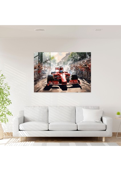 Formula 1 Kanvas Tablo Baskı - Formula 1 Tasvir Tezahürat Yapan Kalabalık Heyecan fiyatları