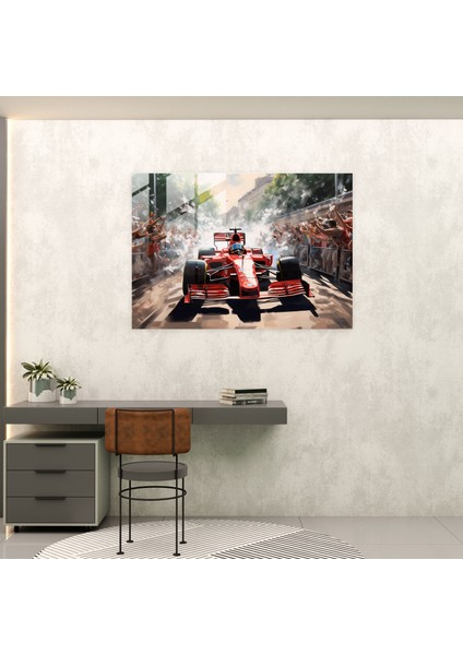Formula 1 Kanvas Tablo Baskı - Formula 1 Tasvir Tezahürat Yapan Kalabalık Heyecan modelleri