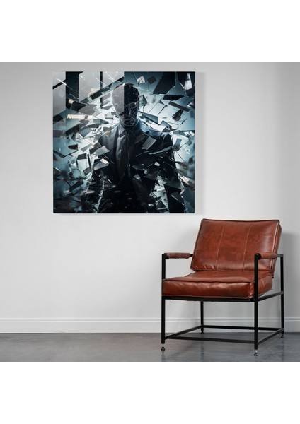 Baba Cam Tablosu - Paramparça Cam Silueti - Ev Dekorasyonu Için Baba Cam Tablo Sanatı fiyatları