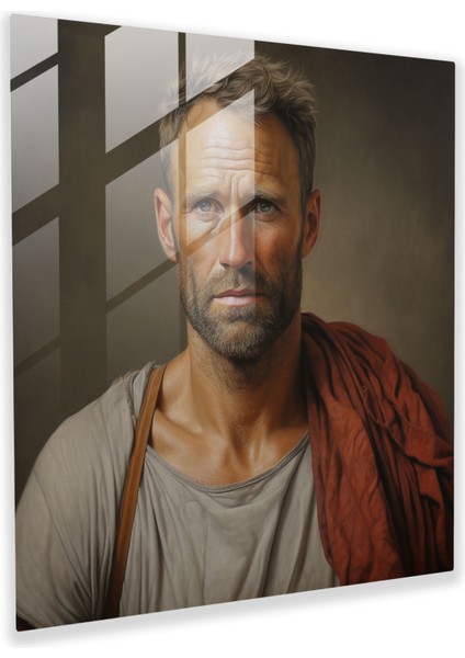 Hermes Cam Tablo - Habercinin Portresi - Hermes Gerçekçi Kalite Cam Sanatı Nefes Kesen Detay