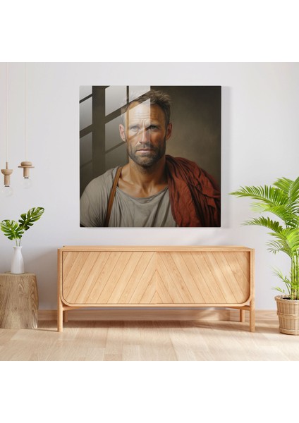 Hermes Cam Tablo - Habercinin Portresi - Hermes Gerçekçi Kalite Cam Sanatı Nefes Kesen Detay fiyatları