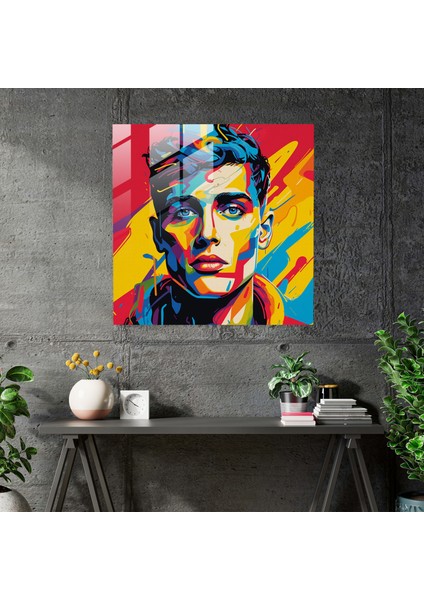 Hermes Cam Tablo - Pop Sanat Esintili Cam Duvar Sanatı - Hermes Nostaljik Modern Sanat Canlı Renkler fiyatları